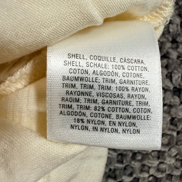 Meadow Rue Anthropologie Lace Embroidered Top S Ivory Boho Frayed Neckline - Picture 7 of 10